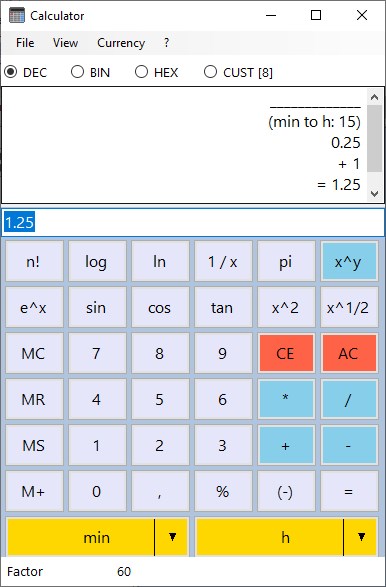 Alternate Calculator screenshot