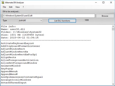 DLL Analyzer screenshot